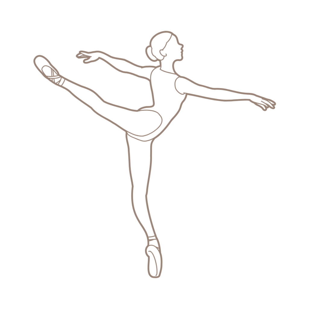 dancer en pointe graphic outline representing Week 3: Tiny Habits, Big Shifts in The Series, The Audition Guide