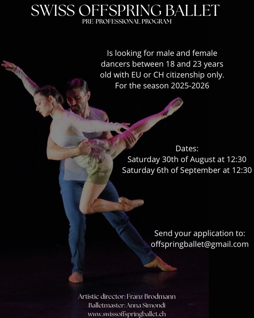Swiss Offspring Ballet: Pre-professional Program Audition