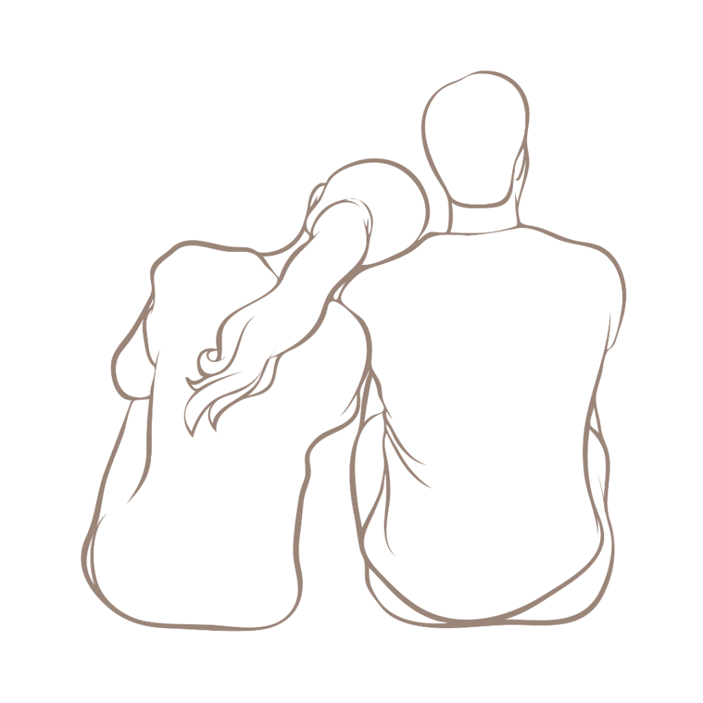 Confiding in someone - graphic outline representing week 2 The Series, The Audition Guide